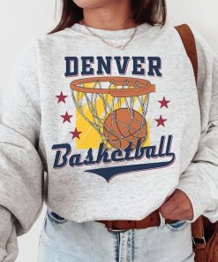 Denver Nugget, Vintage Denver Nugget Sweatshirt  T-Shirt, Denver Basketball Shirt, Nuggets Shirt, Basketball Fan Shirt