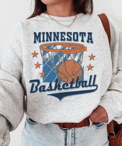 Minnesota Timberwolve, Vintage Minnesota Timberwolve Sweatshirt  T-Shirt, Minnesota Basketball Shirt