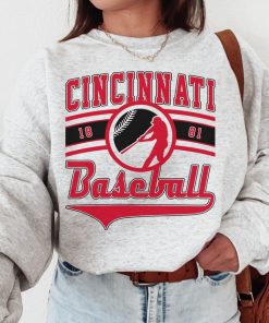 Vintage Cincinnati Red Crewneck Sweatshirt / T-Shirt, Cincinnati Red EST 1881 Sweatshirt, Cincinnati Baseball Shirt