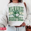 Milwaukee Buck, Vintage Milwaukee Buck Sweatshirt  T-Shirt, Bucks Sweater, Bucks T-Shirt, Vintage Basketball Fan Shirt