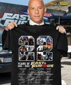 Fast And Furious Shirt, 22 Years Of The Fast X Movie Shirt, Vin Diesel Shirt, Thank You For The Memories, Dom Toretto