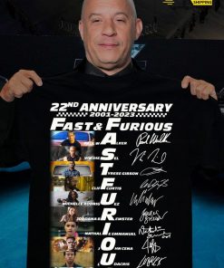 22 Years Of The Fast And Furious T-Shirt, Fast X 2023 Movie Shirt, Vin Diesel, Fast And Furious T-Shirt, Dominic Toretto