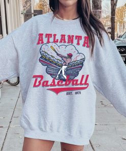 Vintage Atlanta Brave Crewneck Sweatshirt / T-Shirt, Retro Atlanta Baseball Shirt, Braves EST 1871 Sweatshirt