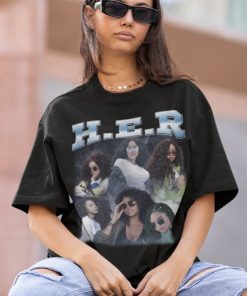 HER Hiphop TShirt | H E R Sweatshirt Vintage | H E R Hip hop RnB Rapper Soul | H E R American Rapper Shirt