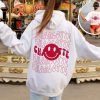 Charlotte Shirt, Smiley face Hoodie, Emoji Crewneck Sweatshirt