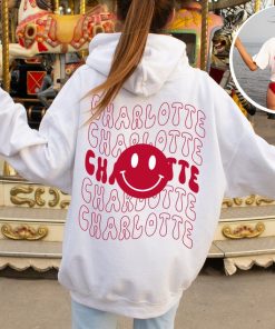 Charlotte Shirt, Smiley face Hoodie, Emoji Crewneck Sweatshirt