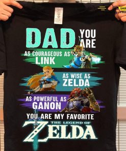 Legend Of Zelda T-Shirt, Zelda Dad Shirt, Zelda T-Shirt, Zelda Link Shirt, Video Game Shirt, Father Tee, Gamer Shirt