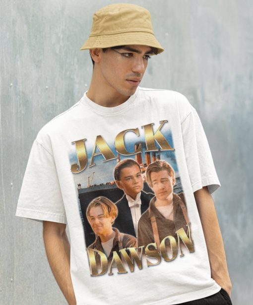 Retro Jack Dawson Shirt -Jack Dawson Tshirt,Jack Dawson T shirt,Leonardo DiCaprio Shirt,Leonardo DiCaprio T-shirt