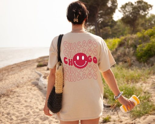 Chicago Shirt, Smiley face Hoodie, Emoji Crewneck Sweatshirt