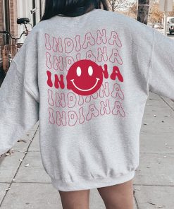 Indiana Shirt, Smiley face Hoodie, Emoji Crewneck Sweatshirt