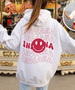 Indiana Shirt, Smiley face Hoodie, Emoji Crewneck Sweatshirt