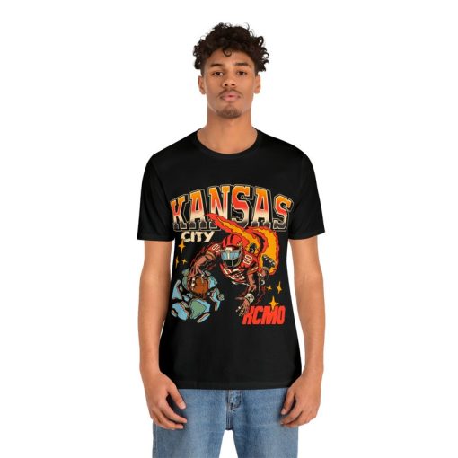 Kansas City Football T Shirt | Kansas City Graphic Bootleg T Shirt | Vintage Kansas City Football