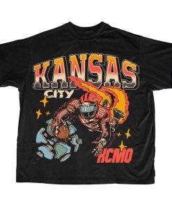 Kansas City Football T Shirt | Kansas City Graphic Bootleg T Shirt | Vintage Kansas City Football