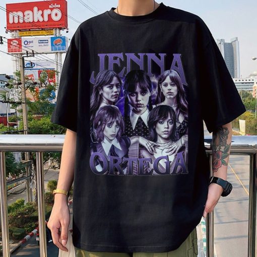 Jenna Ortega Shirt, Jenna Marie Ortega Virgn T-Shirt, Oversized Unisex T-shirt, Classic 90s Sweater with Center Stripes