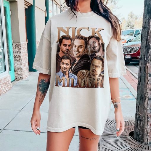 Nick Miller Homage Vintage T-Shirt, Nick Miller Retro Fan Tees, Oversized Unisex Shirt, Nick Miller Retro 90s Sweater