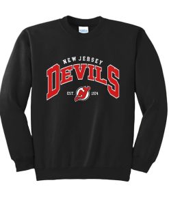 NEW JERSEY Devils Crewneck Sweatshirt, New Jersey Devils Shirt, New Jersey Devils Hoodie, Vintage 90s