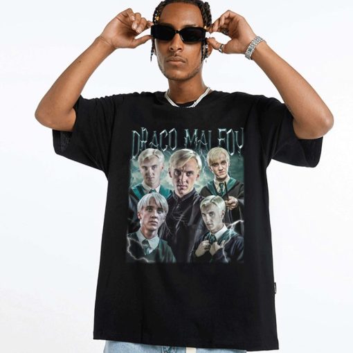 Limited Draco Malfoy Vintage T-Shirt, Actor Graphic Unisex Hoodie, Bootleg Retro 90's Fans Tee Gift