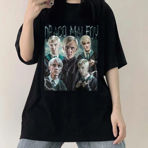 Limited Draco Malfoy Vintage T-Shirt, Actor Graphic Unisex Hoodie, Bootleg Retro 90's Fans Tee Gift