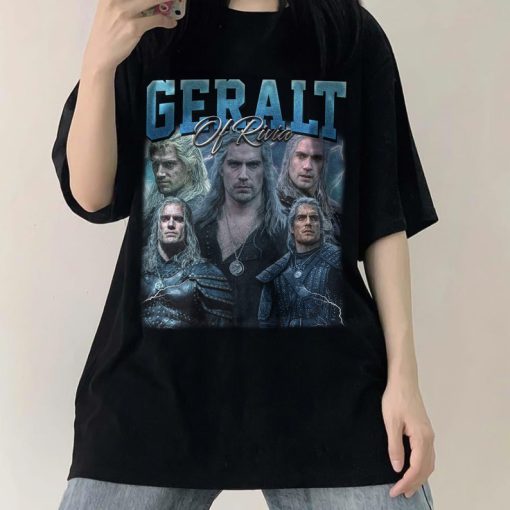 Geralt Of Rivia Gift Unisex T-Shirt, Limited Geralt Of Rivia Vintage T-Shirt, Homage Graphic Unisex T-Shirt