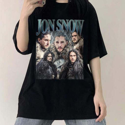 Jon Snow Vintage Washed T-Shirt, Actor Homage Graphic Unisex Long Sleeve, Gift For Women And Man Unisex T-Shirt