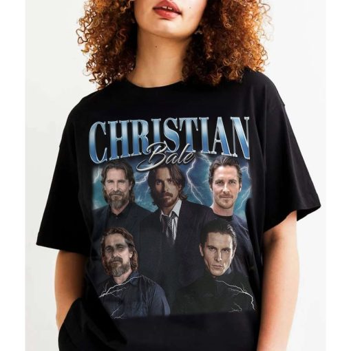 Limited Christian Bale Vintage T-Shirt, Gift For Women And Man Unisex T-Shirt, Oversized Unisex Retro Tee