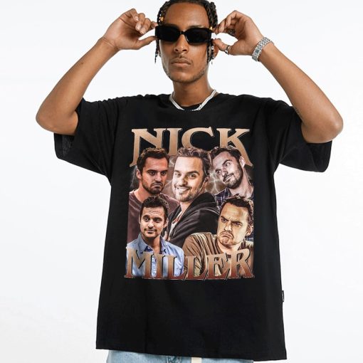 Nick Miller Homage Vintage T-Shirt, Nick Miller Retro Fan Tees, Oversized Unisex Shirt, Nick Miller Retro 90s Sweater