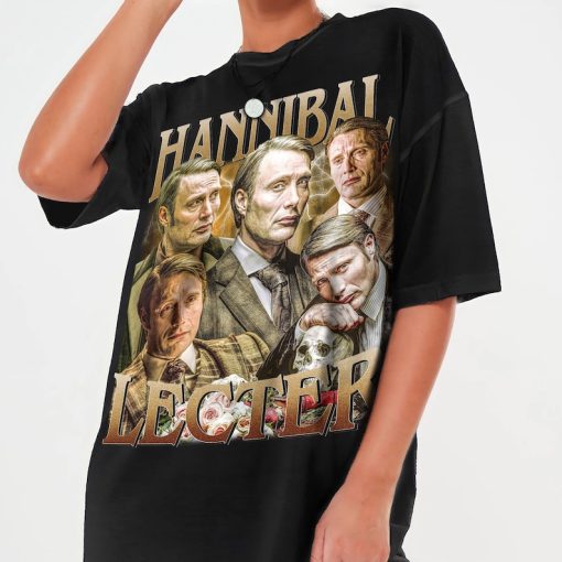 Limited Hannibal Letcer Mads Mikkelsen Vintage T-Shirt, 90's Vintage T-Shirt, Gift For Women And Man Unisex T-Shirt