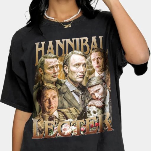 Limited Hannibal Letcer Mads Mikkelsen Vintage T-Shirt, 90's Vintage T-Shirt, Gift For Women And Man Unisex T-Shirt