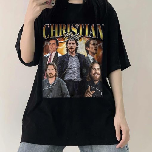 Limited Christian Bale Vintage T-Shirt, Bootleg Retro 90's Fans Hoodie, Oversized Unisex Retro Tee