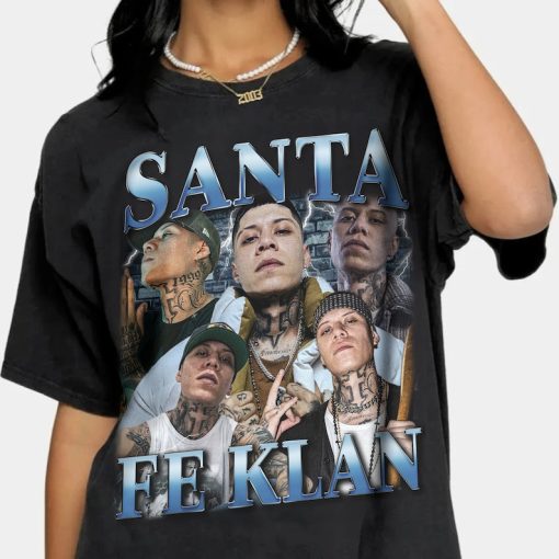 Santa Fe Klan Vintage Look Shirt Playera Regional Mexicano Santa Fe Klan Shirt, 90s Graphic Unisex Tee