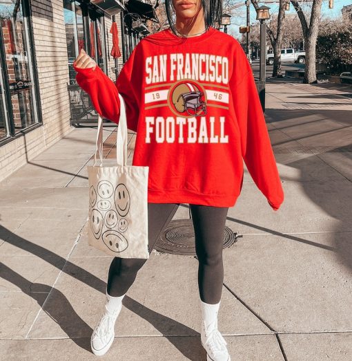 Vintage San Francisco Football Crewneck Sweatshirt / T-Shirt, The Niners, San Francisco Sweatshirt 49er