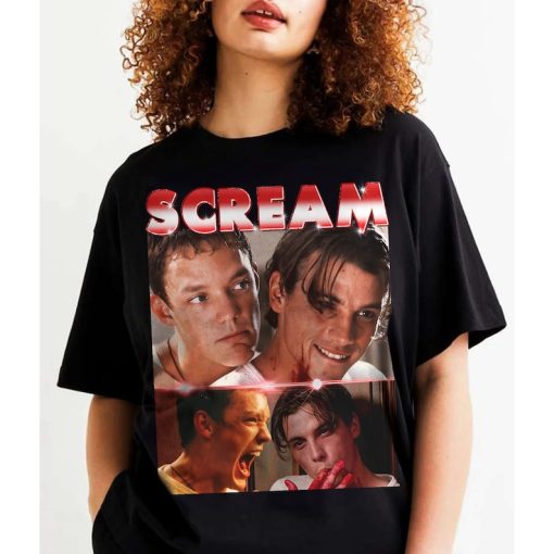 Let's Watch Scary Movie Shirt, Scream Stu Macher Billy Loomis Shirt, Scary Horror Tees, Fan Shirt Sidney Actress