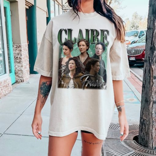 Claire Fraser Outlander Vintage Shirt, Oversized Unisex Retro Tee, Gift For Women And Man Unisex Sweatshirt