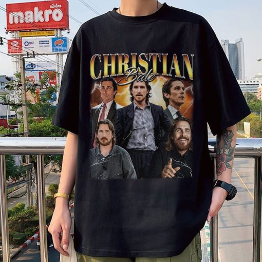 Limited Christian Bale Vintage T-Shirt, Bootleg Retro 90's Fans Hoodie, Oversized Unisex Retro Tee