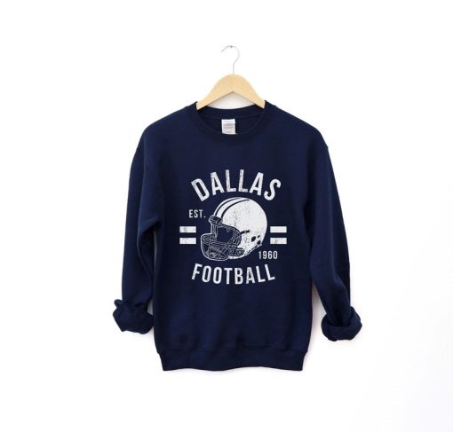 Dallas Cowboys Sweatshirt, Vintage Dallas Football 1960, Cowboys Crewneck, Dallas Football Shirt, Dallas Cowboys Vintage