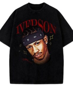 Allen Iverson T-Shirt The Answer Portrait Painting Vintage Basketball Style 90's Vibe Tee