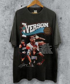 Vintage 90s Basketball Bootleg Style T-Shirt, Allen Iverson Graphic Tee, Allen Iverson Shirt, Retro Basketball Shirt