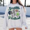 Retro Seattle Football Crewneck Sweatshirt / T-Shirt, Seahawk Sweatshirt, Vintage Seattle Football Crewneck Sweatshirt