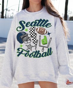 Retro Seattle Football Crewneck Sweatshirt / T-Shirt, Seahawk Sweatshirt, Vintage Seattle Football Crewneck Sweatshirt