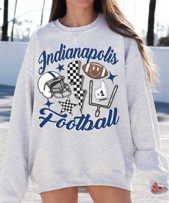 Retro Indianapolis Football Crewneck Sweatshirt / T-Shirt, Vintage Indianapolis Football Sweatshirt