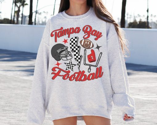 Retro Tampa Bay Football Crewneck Sweatshirt / T-Shirt, Buccaneers Sweatshirt, Vintage Tampa Bay Football Sweatshirt