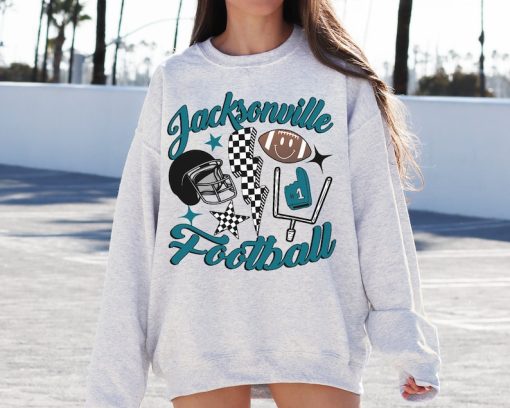 Retro Jacksonville Football Crewneck Sweatshirt / T-Shirt, Vintage Jacksonville Football Sweatshirt, Jaguars Sweatshirt