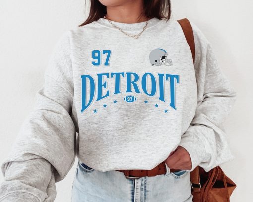 Vintage Detroit Football Crewneck Sweatshirt / T-Shirt, Lions Sweatshirt, Retro Detroit Football Sweatshirt,