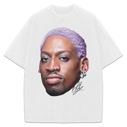 Dennis Rodman Purple Hair Rodzilla flamboyant 90's Vintage Design Retro T-Shirt