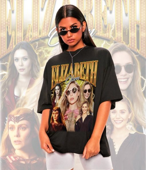 Retro Elizabeth Olsen Shirt-Elizabeth Olsen Tshirt,Elizabeth Olsen T-shirt,Elizabeth Olsen T shirt,Elizabeth Olsen Merch