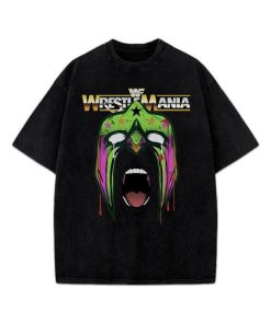 The Ultimate Warrior Vintage Style Wrestlemania WWF Custom Design Men T-Shirt