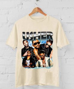 Limited Rapper Usher Shirt, Vintage Usher 90s Shirt, Retro Usher Graphic Tee For Fan, Usher Rap Hip Hop Y2k Clothing