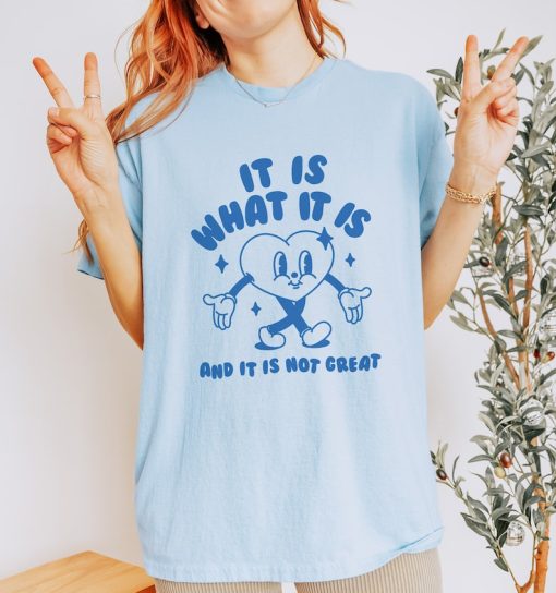 It Is What It Is And It Is Not Great, Meme T Shirt, Funny T Shirt, Sarcasm T Shirt, Vintage Cartoon, Unisex