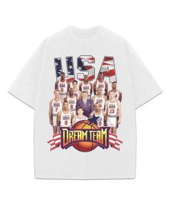 1992 USA Dream Team Olympics Basketball Vintage Retro Style Graphic T-Shirt