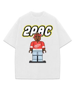 2Pac Building Block Brick Style Character Graphic Cute Funny T-Shirt